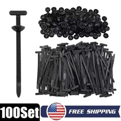 100 PCS Nylon Universal Cable Tie Buckle，Heavy Duty Self-Locking Zip Ties Holder