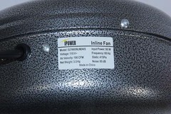 IPOWER GLFANXINLINE4V33 4-Inch 190CFM 65dB Inline Fan with Mounting Bracket