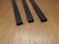 (Qty.3) 1/4″ X 3/4″ X 10″ Tivar UHMW PE Polyethylene Flat Plate Bar Stock Black