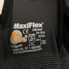 MaxiFlex 34-874 Seamless Knit Nylon Glove with Nitrile Coated Micro-Foam Grip XS