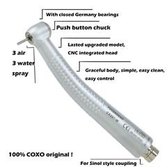 COXO Dental High Speed Handpiece & Coupling Sinol Style 4 Hole Standard Head