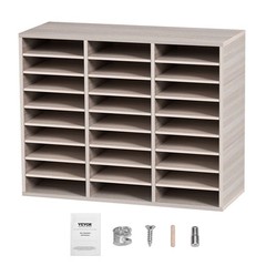 27-Pocket Document Organizer Medium Density Board with Non-Slip Feet