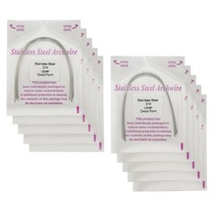 100PCS Orthodontic Stainless Steel Arch Wire Ovoid Form Round Rectangular Squre