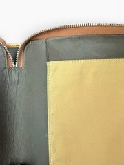 Vintage Coach Leather Bi-fold Zipped Business Portfolio Organizer 11x13in
