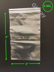 3″ x 5″ Heavy Duty 6 MIL Resealable Zip Top Lock 3×5″ 6 ML Clear Plastic Bags