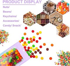 100 Holographic Mylar Foil Bags 4×6 in Smell Proof Resealable Zipper Pouch Food