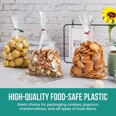 Multiple Sizes Clear Poly Bags 2-Mil Flat Open Top Plastic Packaging Packing