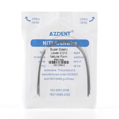 AZDENT Dental Orthodontic Super Elastic Niti Round Arch Wires Nature Form FDA