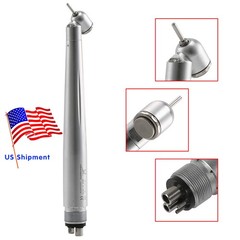 Dental 45 Degree Surgical High Speed Handpiece LED E-generator Push Button 4Hole