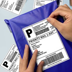 500 4″x6″ Fanfold Direct Thermal Shipping Labels for Zebra and Rollo Printers