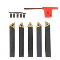 5 PACK 1/2 Inch Indexable Carbide Insert Turning Tool Bit Lathe Set