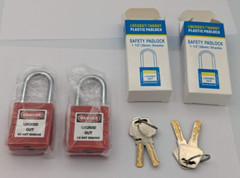 TWO-PACK 2X Lockout Tagout Safety Locks Padlock,2 Keys Per Lock (2 Locks 4 Keys)