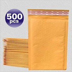 PolycyberUSA 500 pcs #0000 Kraft Bubble Envelopes Mailers 4 X 6