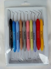 Dental Composite Filling Instruments LM Set Silicone Handle Colorful 10 Pcs