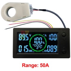 DC0-300V 50/100/200/400A Bluetooth Voltage Current Power Energy Coulomb Meter