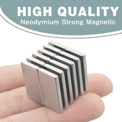 12 Pack Neodymium Bar Magnets, 20x10x2mm Strong Permanent Rectangle Rare Eart…