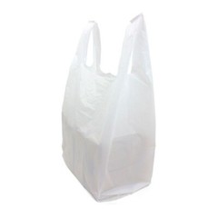 SALE Lot 1000 Large White Plastic T-shirt Shopping Bags Handles 11.5″x6.5″x22″