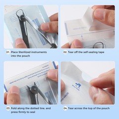 Self Sterilization Pouches Pouch Autoclave, Sterilizer Bags Dental Tattoo Nail
