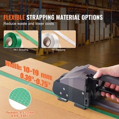 VEVOR Automatic Electric Strapping Machine Tool for PP/PET 0.39″-0.75″ Straps