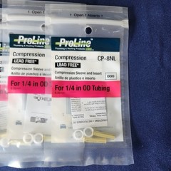 Lot of 9 Everbilt A8 1/4 & Proline CP-8NL 1/4 Brass Sleeve & Insert Fittings
