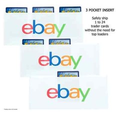 3 Pocket Ebay Logo Trading Card Envelopes 5 count