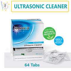 Dental MARK3 ULTRASONIC CLEANER Enzymatic TABLETS BX of 64 Tabs, EXP 10/2026