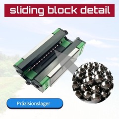 2PCS HGR15/HGR20/25 15mm 20mm Linear Rail Guide+4PCS HGH15CA / HGH20CA Block CNC