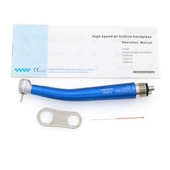 US COXO YUSENDENT Dental High Speed M4 4 Holes Handpiece Push Button CX207-Blue