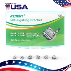 AZDENT Dental Orthodontic Self-Ligating Brackets Mini Roth.022 Metal Brace