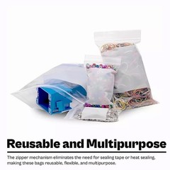 2 Mil White Block Clear Zipper Lock Bags Plastic Reclosable Bags 1000-10000