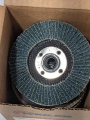 Weiler Flap Disc: 4-1/2″ Dia, Zirconia Alumina, Type 27 Qty 10 51113