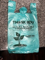 Bags 1/6 Large 22 x 6.5 x 12 Biodegradable T-Shirt Shopping Bags 500/case