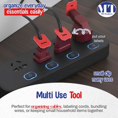 MT Products Red Disposable Plastic Clip and Bread Bag Clips – Pack of 500