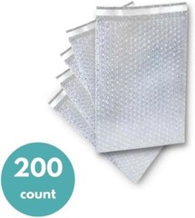 200 Pack 12″x 15.5″ Bubble Out Pouches Bags Protective Mailers Self Seal Cushion