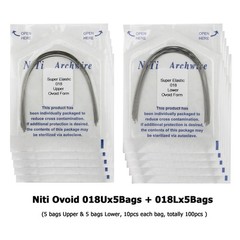 Orthodontic Arch Wire Niti Stainless Steel Round Rectangular Ovoid Natural Form