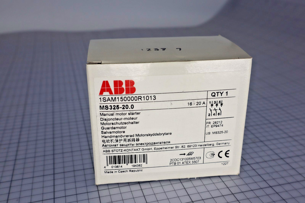 *New in Box* ABB 1SAM150000R1013 MS325-20.0 690V 16-20A NSMP