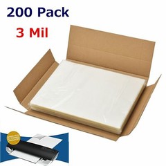 3 Mil Letter Size Thermal Laminator Laminating Pouches 200 Qty – 9 x 11.5 Sheets