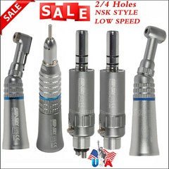 NSK Style Dental Low Speed Handpiece Straight Contra Angle Air Motor 1:1 sa