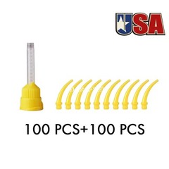 Dental Impression Mixing Tips Yellow 1:1 Intraoral Tip For Impression Material