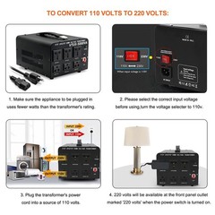 5000W Voltage Converter Transformer Step Up 110V-120V to220V-240V or Step Down 2