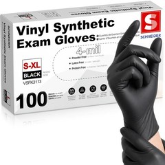 Schneider Vinyl Synthetic Exam Gloves 4 Mil Latex Free