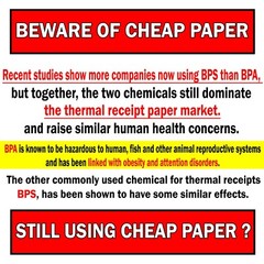 3 1/8X230 ft THERMAL POS RECEIPT PRINTER BPA FREE 50 ROLLS NOBRANDING FOR RESALE