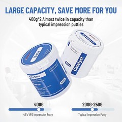 Dental Impression Putty Fast Set 800g VPS Putty (400g Base & 400g Catalyst) New