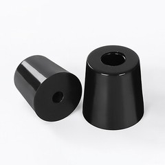 Black Round Rubber Feet Small & Large For Furniture Machine Appliance Audio Foot