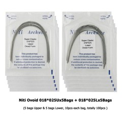 Orthodontic Arch Wire Niti Stainless Steel Round Rectangular Ovoid Natural Form