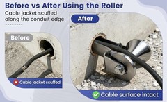 H-437 Heavy-Duty Cable Puller Sheave Steel Roller Guide 4 in Capacity