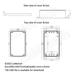Waterproof Junction Box 7.87″x4.72″x2.95″ Electric Enclosure