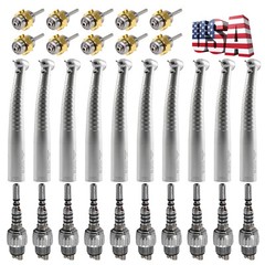 1-10 KaV Style Dental Fiber Optic High Speed Handpiece 6Hole LED Coupler /Rotor