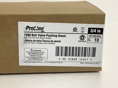 10 pcs ProLine 7690 Ball Valve-Packing Gland 600 PSI Full Port Brass Threaded