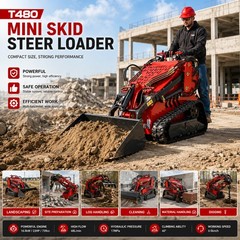 Mini Skid Steer Loader 23HP EPA Engine Three pumps 2645 lbs FREE Ship Unloading